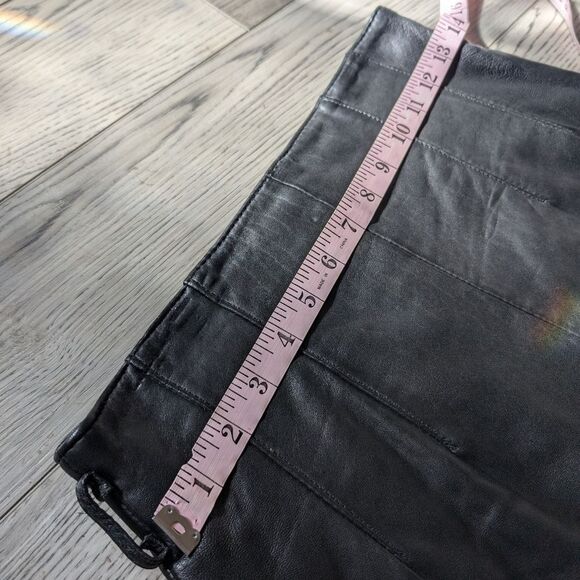 Vintage Wilsons Leather Black Soft Pencil Skirt Size 10 - Picture 3 of 6